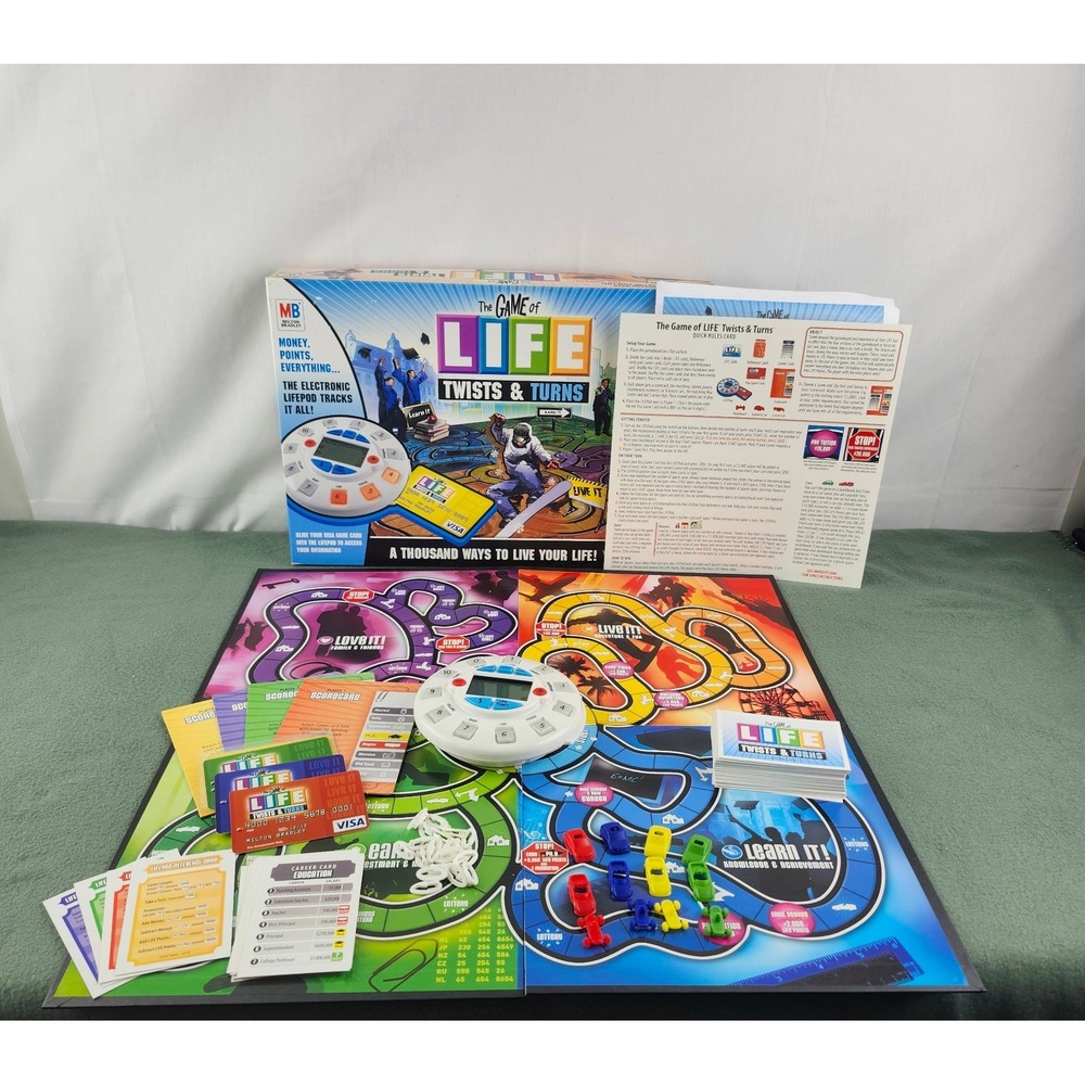 The Game of Life Twists & Turns COMPLETE 2007 Kids Family Tested WORKS